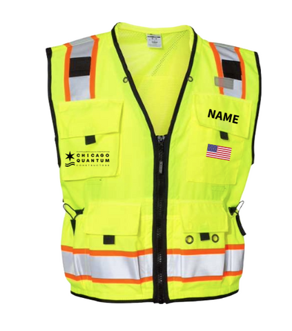 Kishigo Hi Viz Safety Vest (Chicago Quantum Constructors)