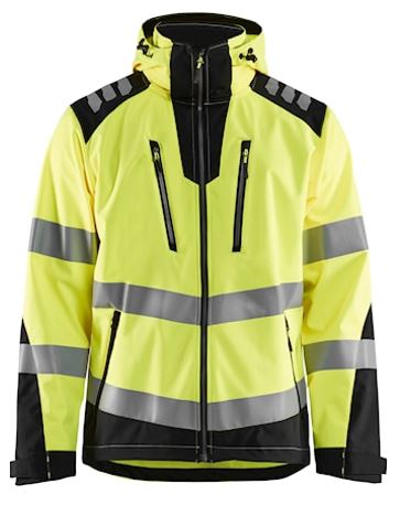 Blaklader Men's Hooded Hi Vis Softshell Jacket