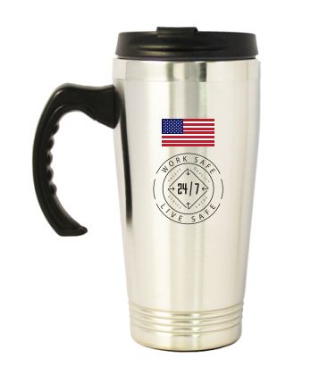 Double Wall Stainless Steel Travel Mug w/ Screw-on Lid