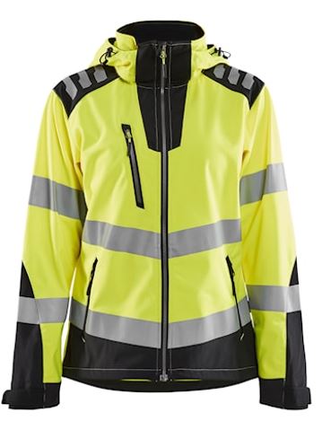 Blaklader Women's Hooded Hi Vis Softshell Jacket